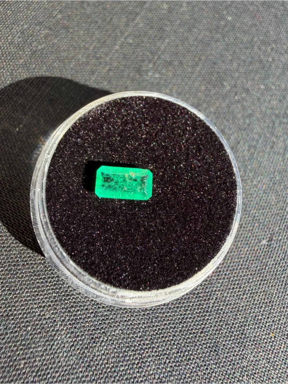 Natural Colombian Emerald 0.415 Ct Rectangular Cut Loose Gemstone 6.6×3.7×1.8mm